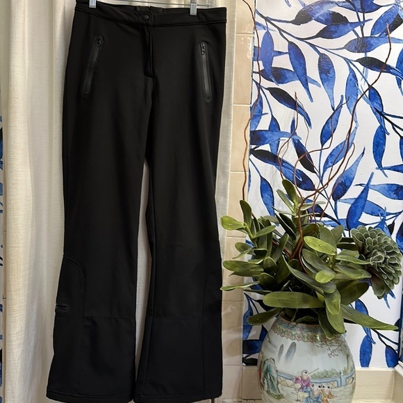 AFRC Boulder Gear Black Ski Pants Fleece Lined Women's Size 10 Regular Ankle Zip - Picture 1 of 9